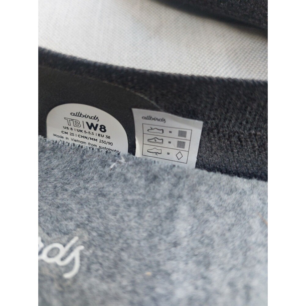 Allbirds Tree Breezers Dark Grey Flats Size 8 - Picture 5 of 7
